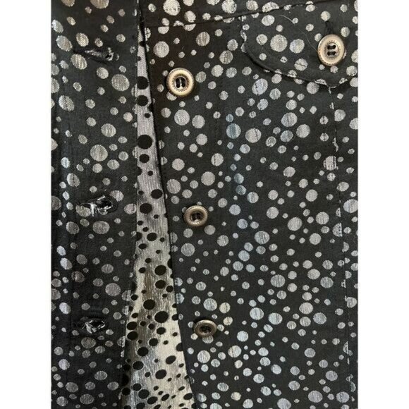 Ruby Rd Black‎ Silver Button Down Long Sleeve Medium - Picture 5 of 5